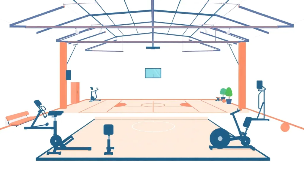 Athletic Event Center (Large Gym, Fitness Center)