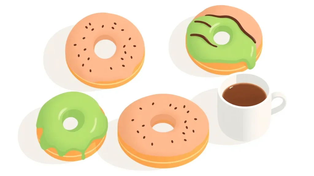 RING Baked Tofu Donuts, Sea Salt Coffee, Matcha Tea