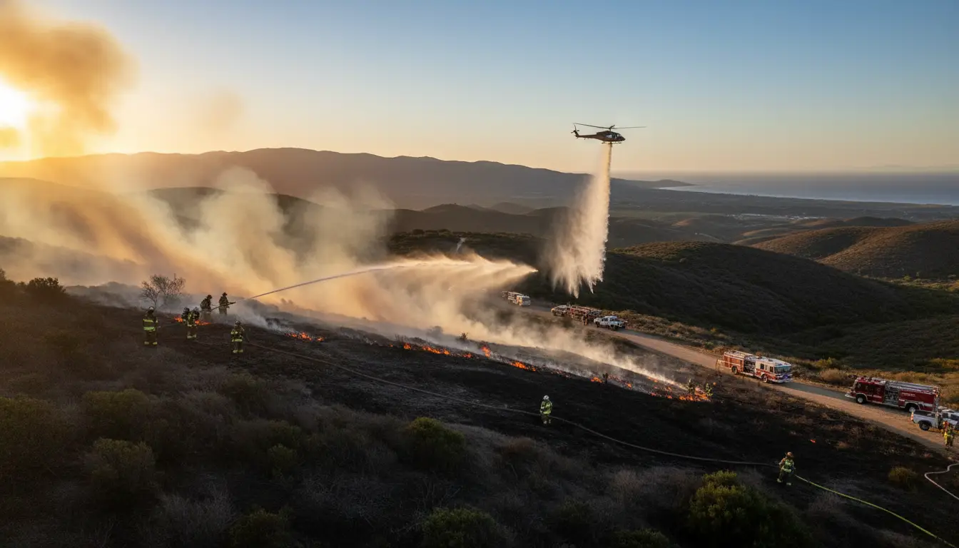 Crews Knock Down 1-Acre Lompoc Valley Vegetation Fire