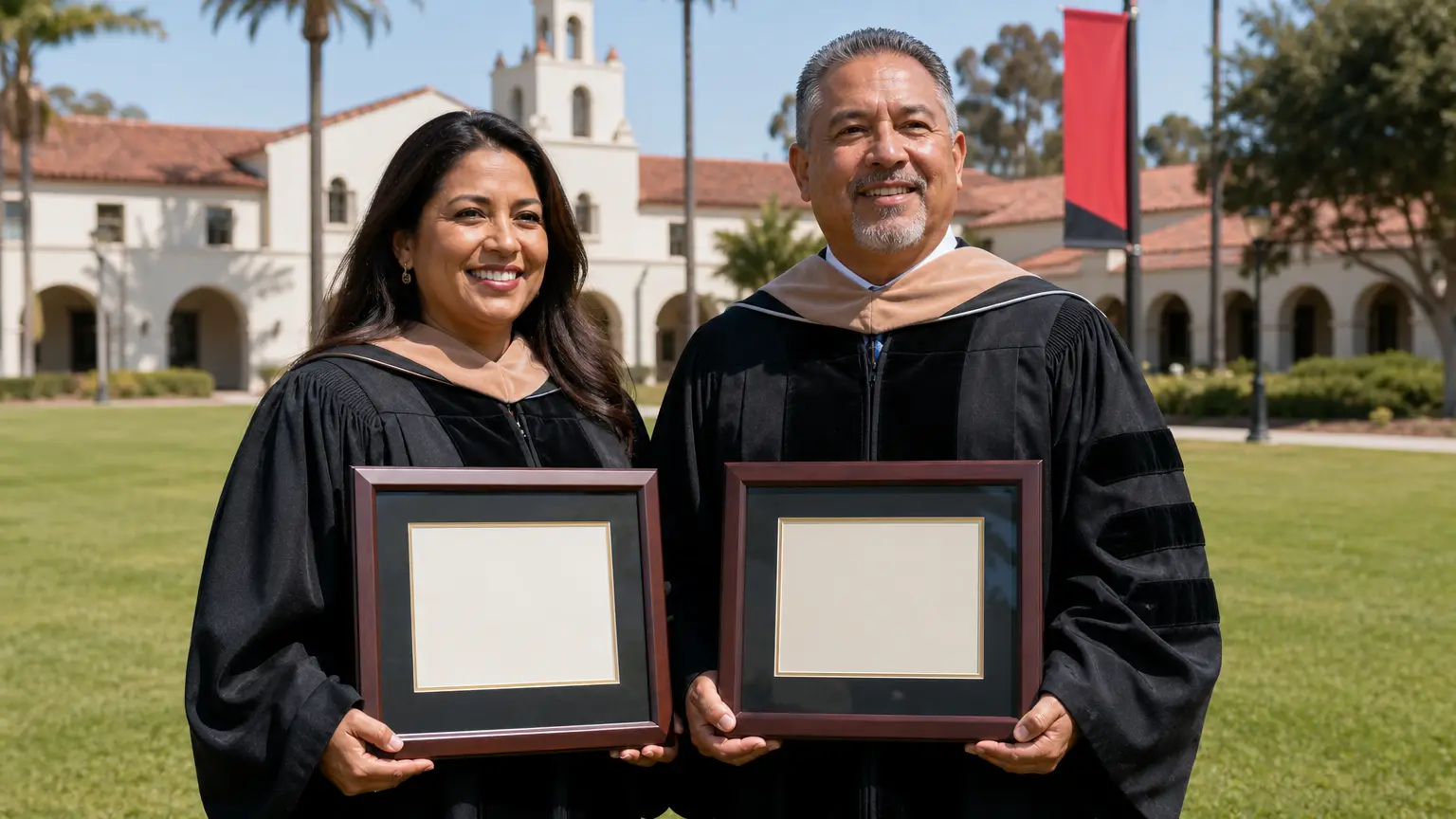 CSUCI Presented Honorary Doctorates to Regional Leaders Javier Gomez and Cynthia Herrera