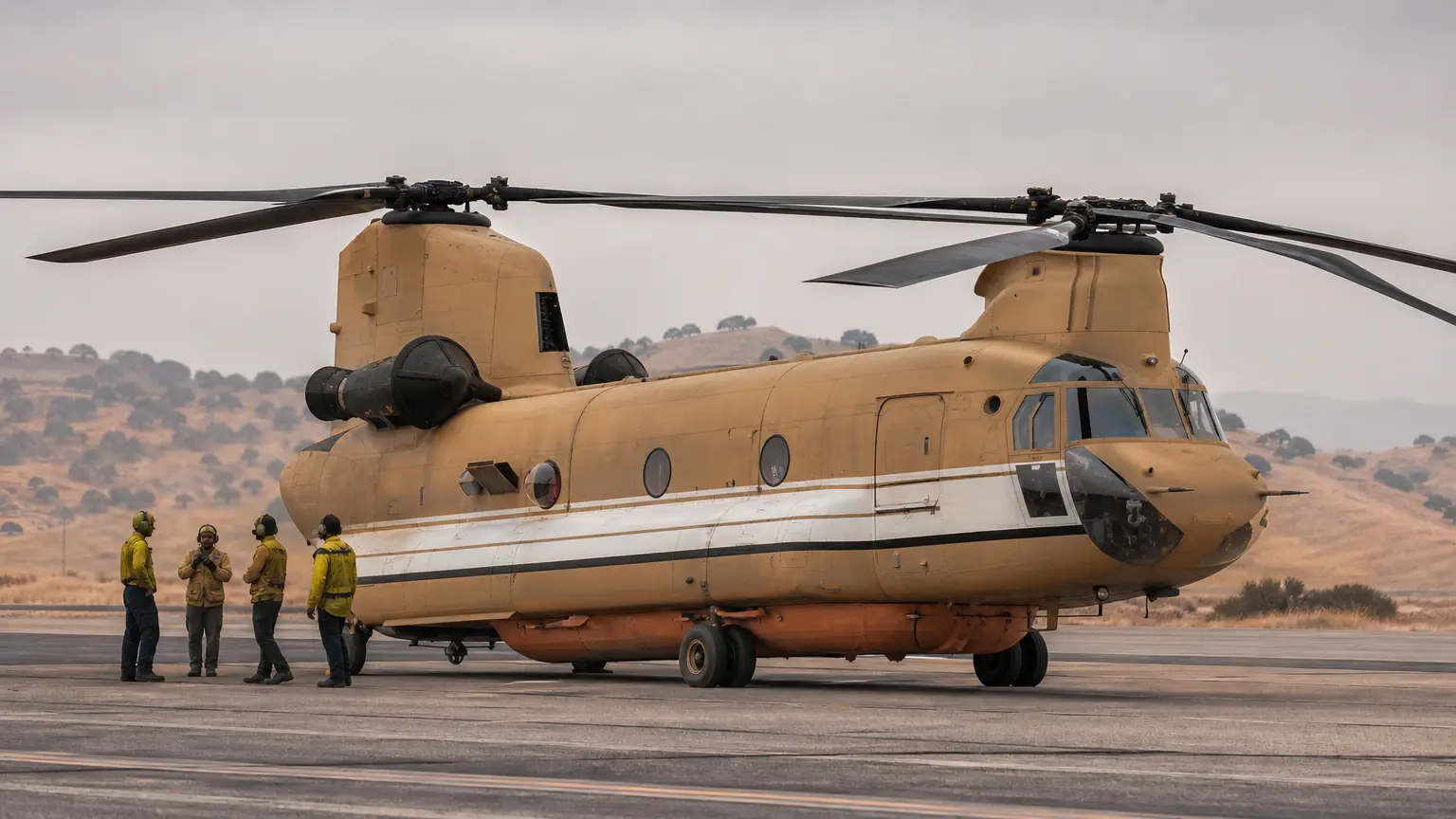 Helitanker arrives at Paso Robles Air Attack Base for peak wildfire season response
