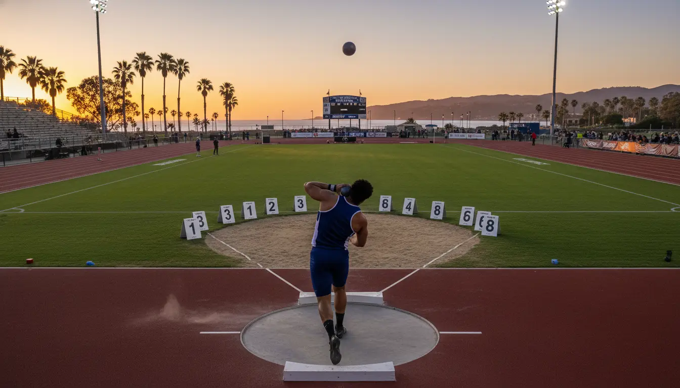 Malachi Johnston Takes Eighth Place in the Shot Put at CIF State Track And Field Final