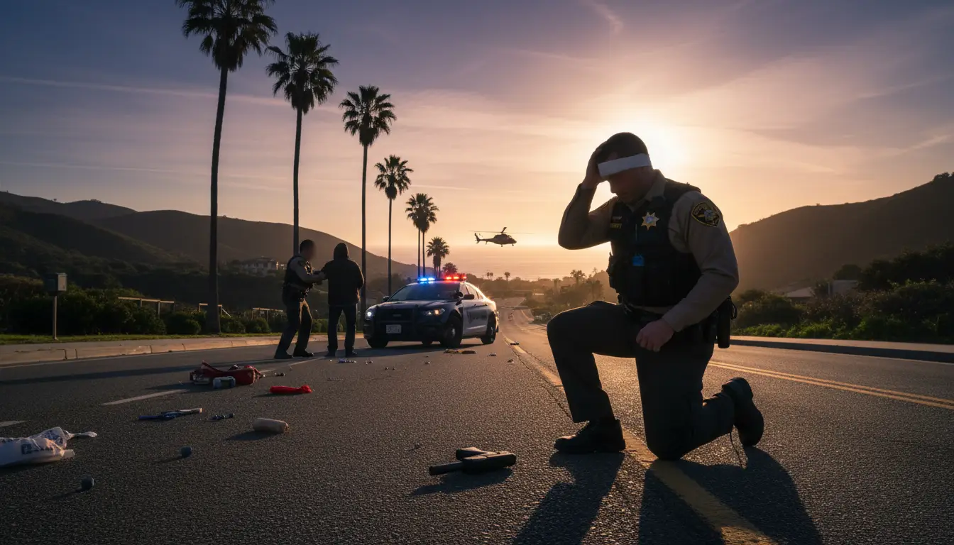 Man shoots Santa Barbara officer in the head with pellet gun