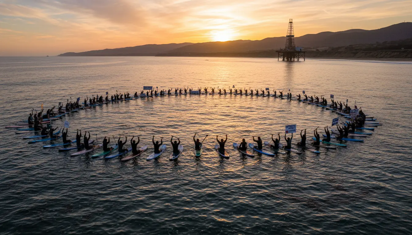 Paddle Out to Protect Our Coast: Opposing Offshore Drilling on the 11th Anniversary of the Plains All American Oil Spill