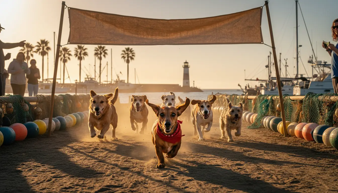 Rowdy Dachshund Brings Dog Races to Ventura Harbor