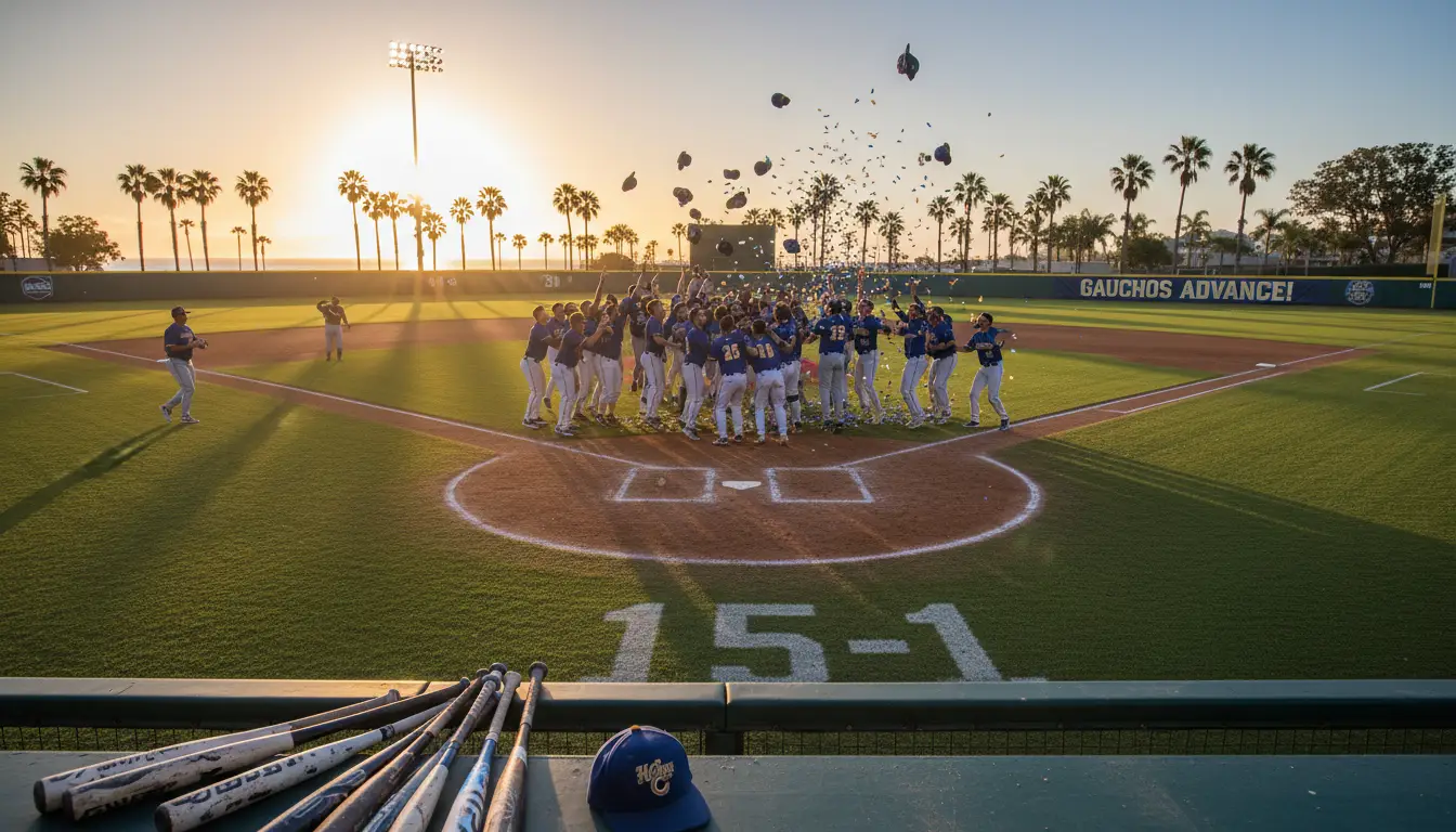 UC Santa Barbara Baseball Staves Off Elimination With 15-1 Rout of Holy Cross