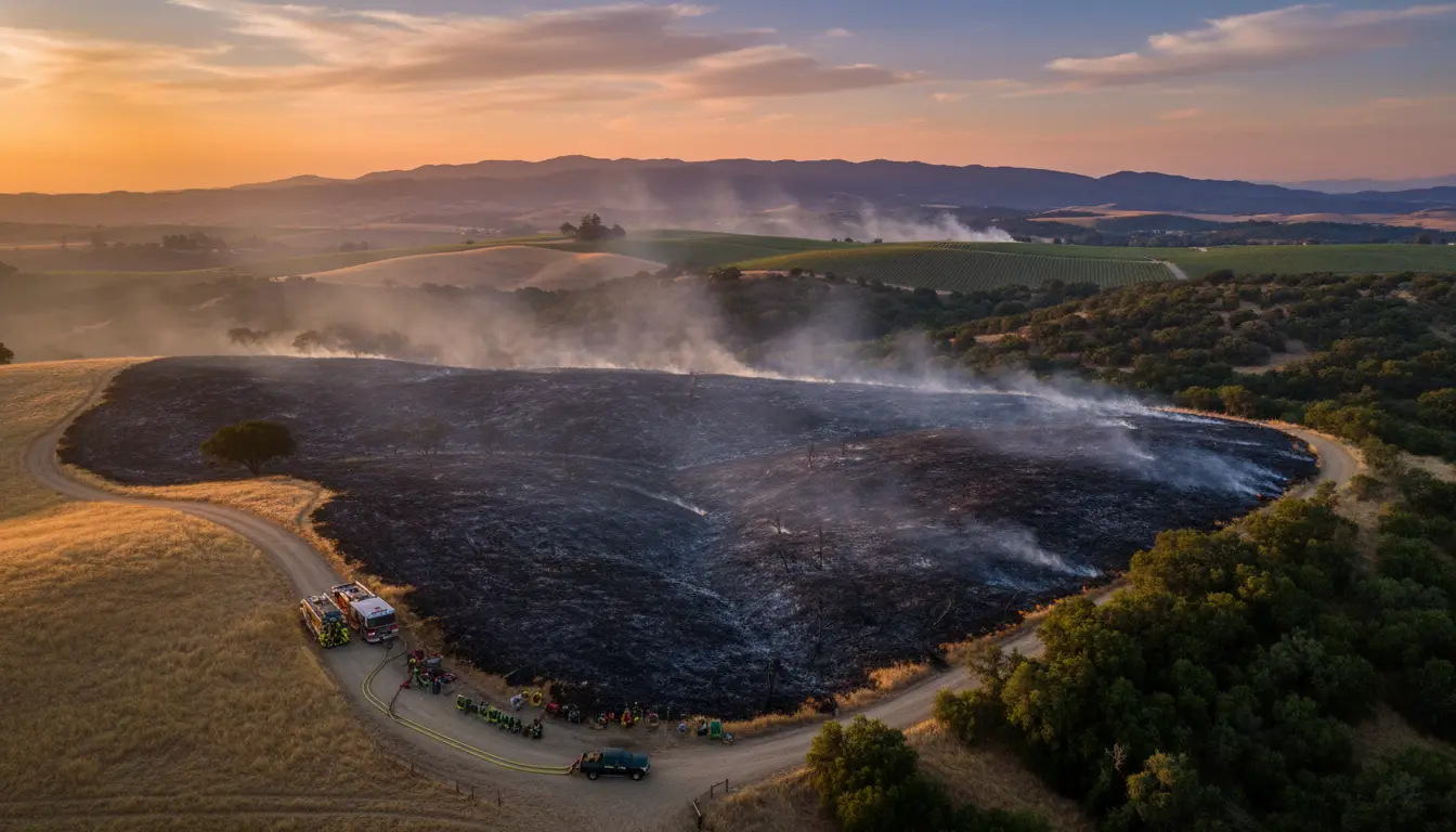 Vegetation fire near Paso Robles contained at 22 acres