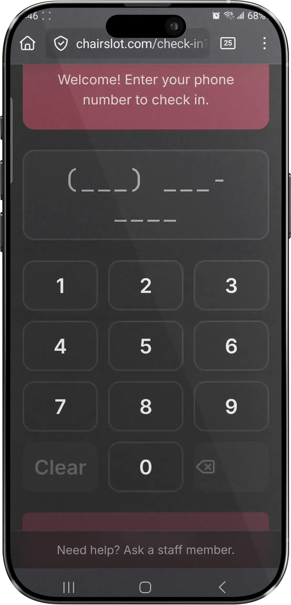 ChairSlot App Screenshot 1